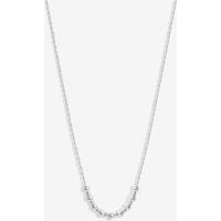 Sterling Silver 925 Rope Textured Ball Necklace