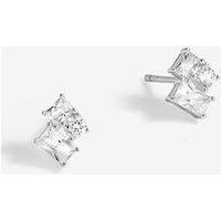 Simply Silver Sterling Silver 925 Cubic Zirconia Scattered Stone Stud Earrings