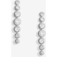 Simply Silver Sterling Silver 925 Cubic Zirconia Graduated Tennis Drop Earrings