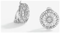 Jon Richard Cubic Zirconia Baguette Stud Clip Earrings