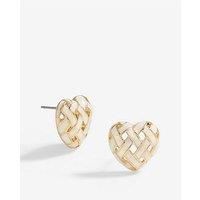 Jon Richard Gold Plated Enamel Heart Weave Earrings