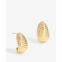 Jon Richard Gold Plated Ridge Dome Hoops