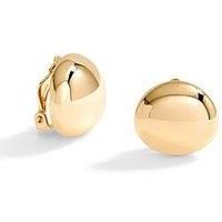 Jon Richard Gold Plated Polished Clip Earrings