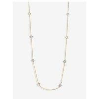 Jon Richard Gold Plated Long Clover Necklace