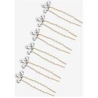 Jon Richard Gold Plated Crystal Leaf Hair Pins
