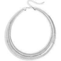 Jon Richard Silver Plated Statement Omega Necklace