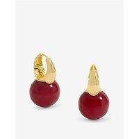 Jon Richard Plated Ridge And Jet Square Earrings - Gold