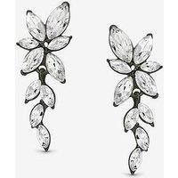 Mood Hematite Crystal Leaf Drop Earrings