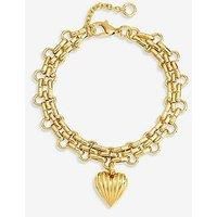 Mood Mood Gold Ridged Heart Bracelet