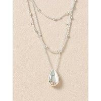 Mood Women's Silver Polished Triple Row Sculpted Nugget Pendant Ring