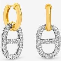 Jon Richard 18K Gold Plated And Crystal Link Drop Earrings - Multi