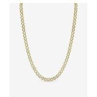 18K Gold Plated and Crystal Tennis Necklace