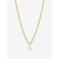 Jon Richard 18K Gold Plated Chain And Cubic Zirconia Peardrop Necklace