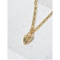 Jon Richard Women's 18K Gold Plated & Cubic Zirconia Heart Pendant Ring