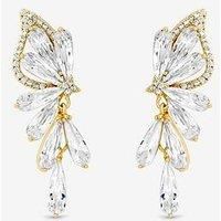 Jon Richard Gold Plated Crystal Floral Droplet Earrings