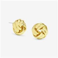 Jon Richard Women's Gold Plated Knot Stud Earrings