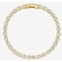 Inicio Inicio 14K Gold Plated And Crystal Tennis Bracelet