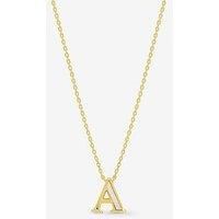 Inicio 14K Gold Plated And Mother Of Pearl Initial Pendant - A
