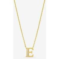 Inicio 14K Gold Plated And Mother Of Pearl Initial Pendant - E