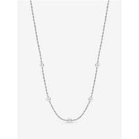 Sterling Silver 925 Polished Station Allway Necklace