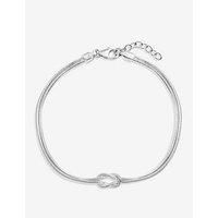 Simply Silver Women's Sterling Silver 925 Infinity Snake Chain Bracelet