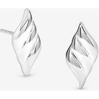 Simply Silver Simply Silver Sterling Silver 925 Polished Triple Wave Stud Earrings