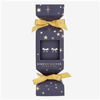 Simply Silver Cubic Zirconia Bow Christmas Gift Cracker