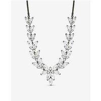 Mood Hematite & Crystal Leaf Y Drop Necklace