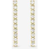 Jon Richard Gold Plated And Cubic Zirconia Round Tennis Earrings - Gift Boxed