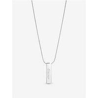 Sterling Silver 925 Polished Bar Pendant