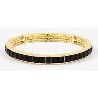 Jon Richard Gold Plated And Cubic Zirconia Jet Stretch Bracelet