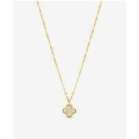 Jon Richard Gold Plated Mirco Pave Clover Pendant