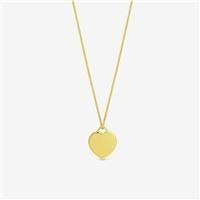 Jon Richard Women's 14ct Real Gold Plated Sterling Silver Polished Heart Pendant