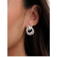 Jon Richard Silver Plated Polished Door Knocker Earrings