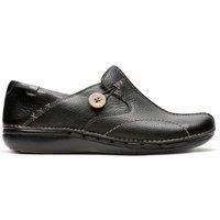 Clarks Women/'s 20312837 Loafers, Black Leather, 8 UK
