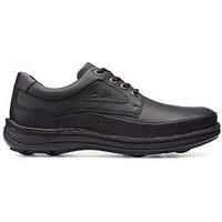 Clarks Men's Nature Three Derbys, Black Black Leather, 7 UK