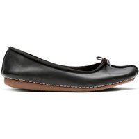 Clarks Freckle Ice Leather Shoes In Black Standard Fit Size 7½