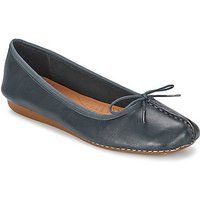 Clarks Women/'s Freckle Ice Ballet Flats, Navy Leather, 3.5 UK