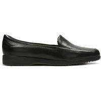 Clarks Women/'s Loafer Flats Shoes Georgia Black Leather