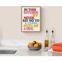 Cuppa Typography Framed Print