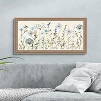 Artko Dusky Blue Blooms Framed Print