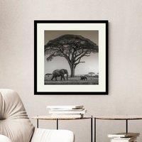 Artko Serengeti Safari Elegant Elephants Framed Print
