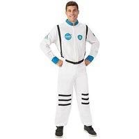 Men/'s White All-in-One Astronaut Jumpsuit (Standard) Pack of 1 - Eye-Catching Design. Perfect for Cosplay Parties, Space-Themed Events, Uniforms, World Book Day, & More
