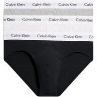 Calvin Klein U2661G-998 100% Authentic Mens Cotton Briefs 3 PackBlack/White/Grey
