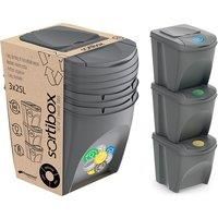 Set Of 3- 25 Litre Stackable Recycling Bins