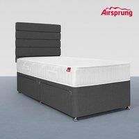 Airsprung Single Comfort Mattress With 2 Drawer Charcoal Divan