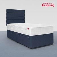 Airsprung Single Comfort Mattress With 2 Drawer Midnight Blue Divan