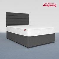 Airsprung King Size Comfort Mattress With 2 Drawer Charcoal Divan