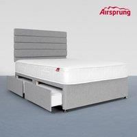 Airsprung Double Comfort Mattress With 4 Drawer Silver Divan