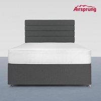 Airsprung King Size Open Coil Memory Mattress With 4 Drawer Charcoal Divan